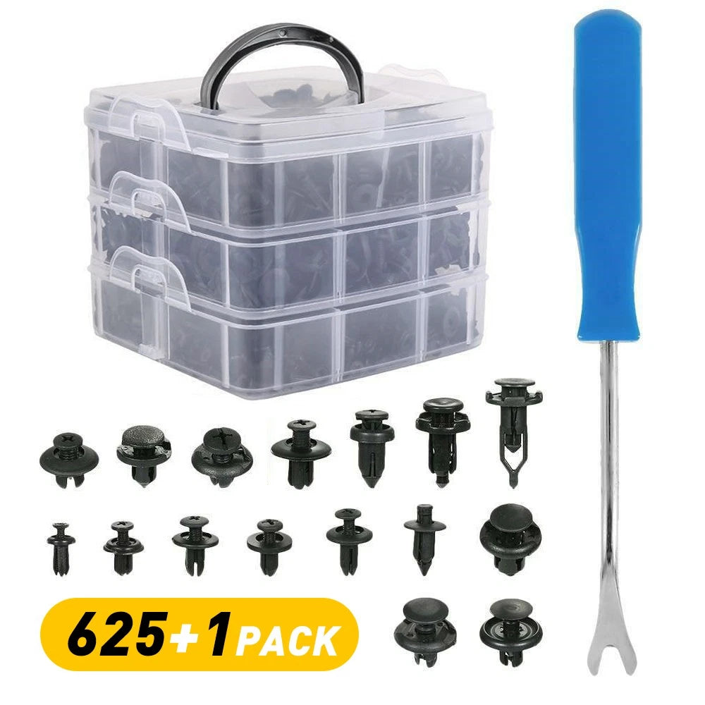 625X Car Trim Clips Kit Fastener Rivet Retainer Bumper Panel Push BOX Pin