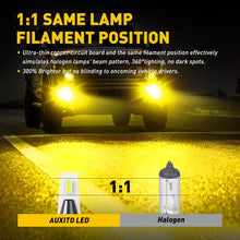 Load image into Gallery viewer, AUXITO Canbus Free LED Headlight H11 H9 H8 Bulb Kit Globe Beam Amber Yellow AU