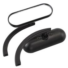 Load image into Gallery viewer, Black Billet Mini Oval Motorcycle Mirrors For Harley Softail Sportster Touring S