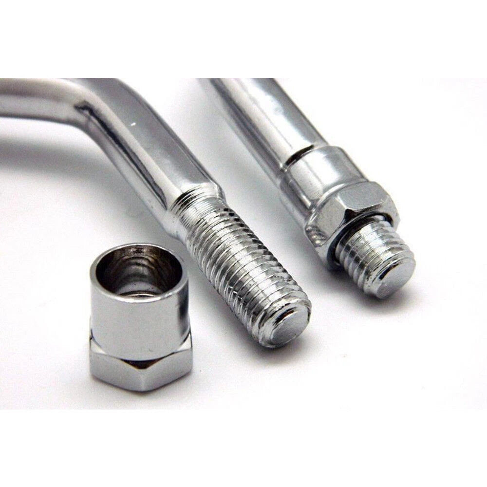 Motorcycle Rear View Mirrors Chrome Oval Side Mirrors 10mm Thread Universal ST