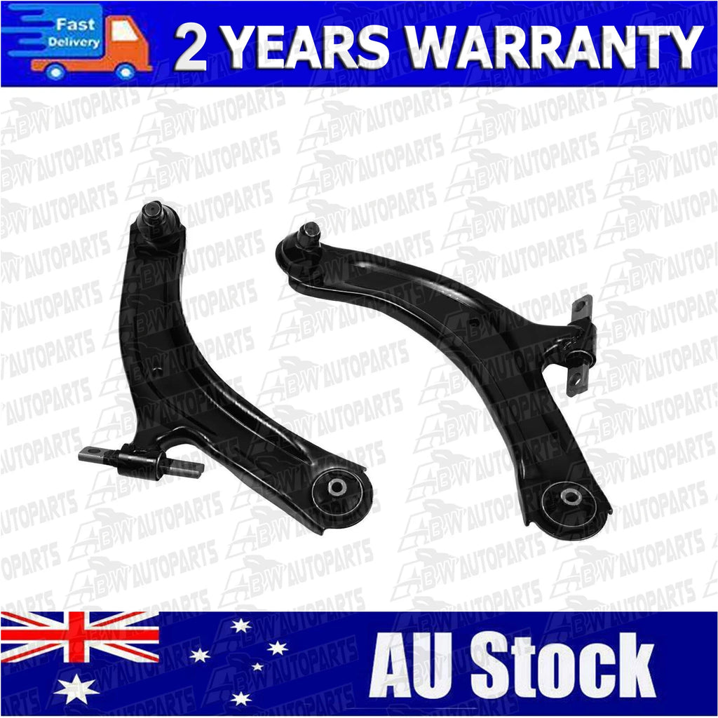 2 Front Left & Right Lower Control Arm For Nissan Dualis J10 X-Trail T31 XTrail