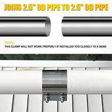 Load image into Gallery viewer, 2X 2.5in Butt Joint Exhaust Clamps Exhaust Pipe Muffler Clamp Band T304 Car