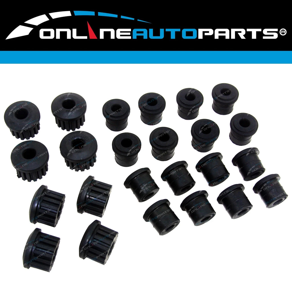 Front + Rear Rubber Leaf Spring Bush Kit for Sierra SJ410 SJ413 LJ50 LJ80 MG410