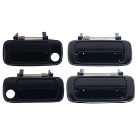 4pc Front Rear Left & Right Outer Door Black For Toyota Landcruiser J80 1990-98