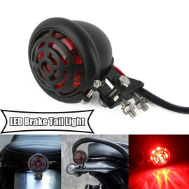 Motorcycle Black LED Rear Stop Brake Tail Light For Harley Bobber Cafe Racer ST*