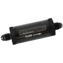 Load image into Gallery viewer, Aeroflow AF607-04BLK -4AN Inline Fuel &amp; Oil Filter Black 30 Micron Washable