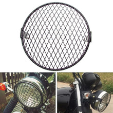 Load image into Gallery viewer, 6.5in Headlight Mesh Grill Guard Motorcycle Headlamp Light Metal Cover Protecter