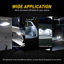 Load image into Gallery viewer, 2X AUXITO CAR LED 36MM FESTOON INTERIOR LIGHT WHITE BULB WEDGE AUTO DOME GLOBE