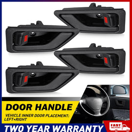 4X Left Right Side Inner Door Handle Black For Hyundai Getz Hatchback 2005-2011