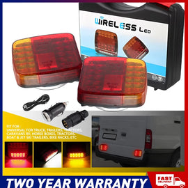 Wireless Magnetic Trailer Lights LED Tail Rear Truck Indicator Caravan Boat 12V