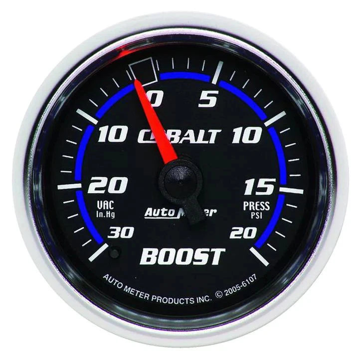 Autometer Cobalt 2-1/16in Boost/Vacuum Gauge 30in/Hg 20PSI Mechanical AU6107