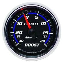 Load image into Gallery viewer, Autometer Cobalt 2-1/16in Boost/Vacuum Gauge 30in/Hg 20PSI Mechanical AU6107
