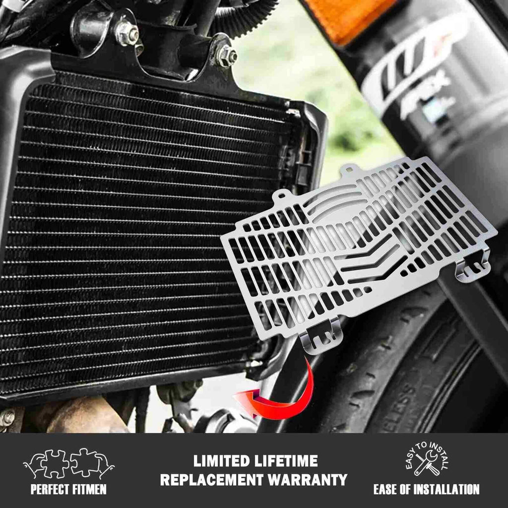 CNC Silver Radiator Grille Guard Cover For Husqvarna SVARTPILEN 250 /401 2200-22