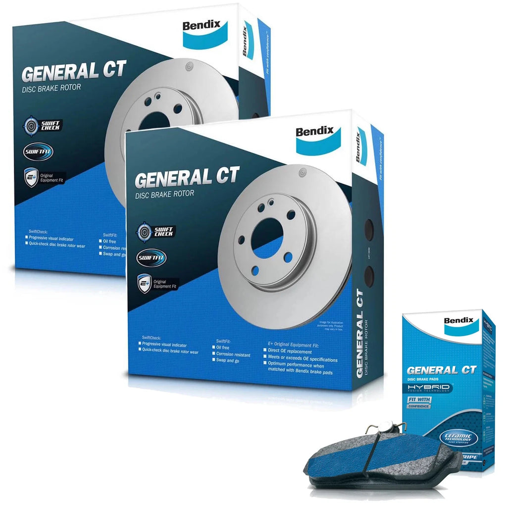 Bendix Front Brake Pads + Rotors for Holden Cruze JG, Holden Cruze JH, Opel Astr