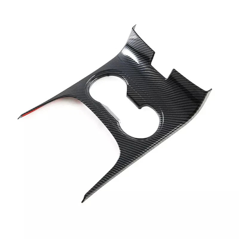 For Isuzu MU-X MUX 2023 2024 2025 Carbon Fiber Front Water Cup Holder Cover Trim