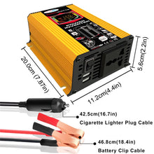 Load image into Gallery viewer, Power Inverter DC 12V to AC 220V Modified Sine Wave Car Converter Camping Boat