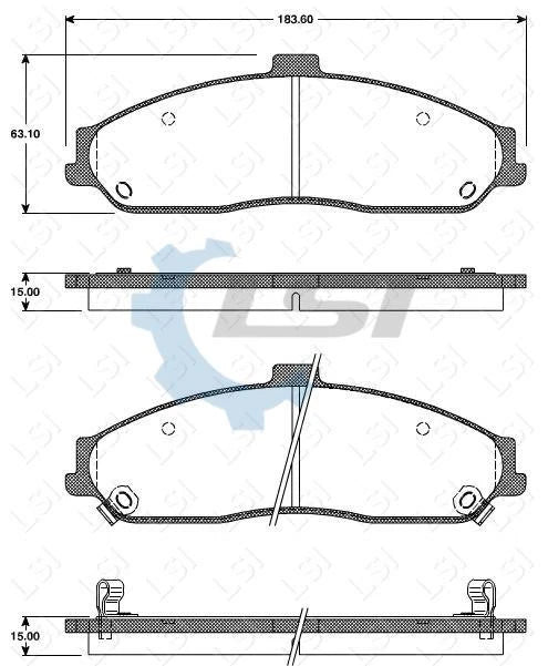Front Brake Pads and 320mm Disc Rotors for Holden Commodore VZ SS