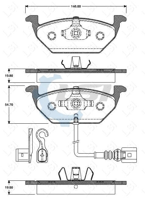 Front Brake Pads and Disc Rotors set for VW Polo 6R 2010-2018 256mm