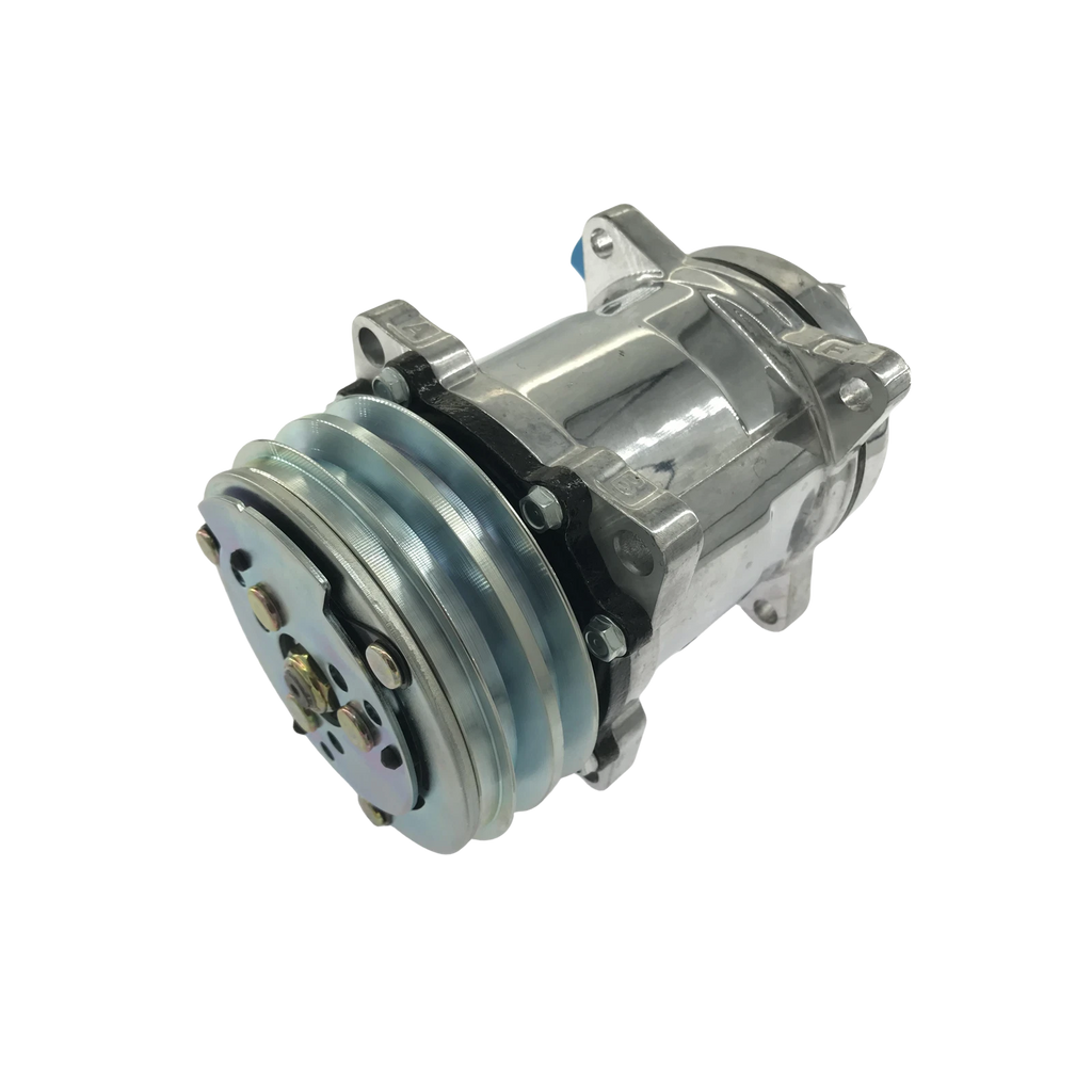 A/C AC Compressor w/ Clutch V-Belt Pulley For Sanden 508 Style For Chevy/Ford/GM
