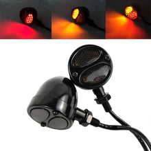Load image into Gallery viewer, LED Motorcycle Bullet Red/Amber Brake Blinker Turn Signal Tail Lights For Harley