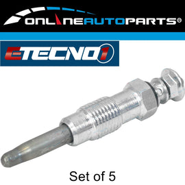 Set of 5 Etecno Glow Plugs for Mercedes 300D W123 3.0L OM617.912 Diesel 1976~85
