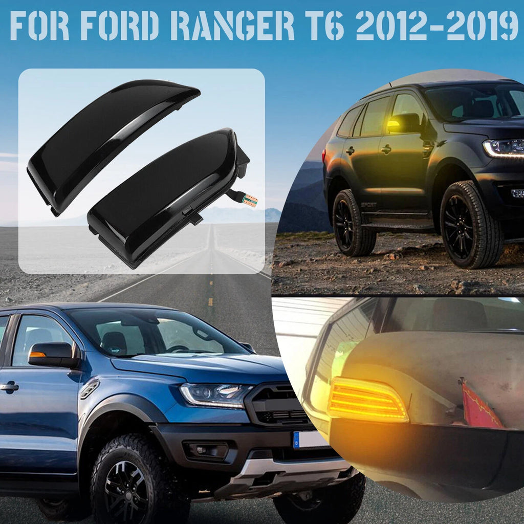 Dynamic Side Mirror Indicator Lights Pair for Ford Ranger T6 2012-2019