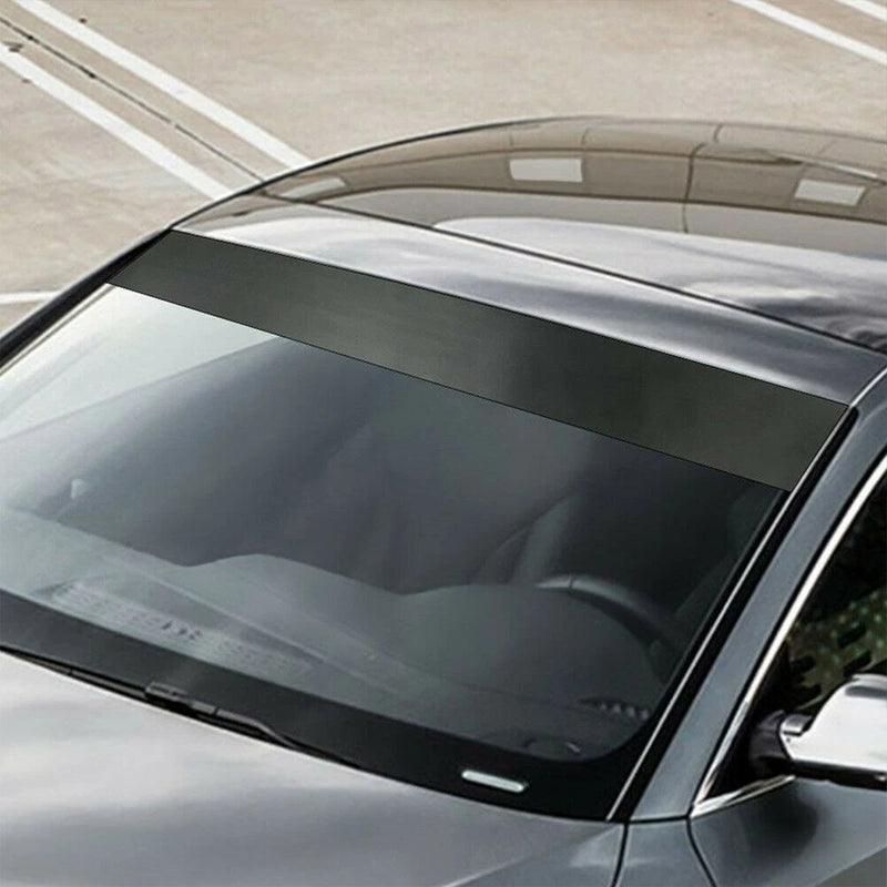 Black Windshield Sun Visor Strip Decal 150x20cm | Universal PVC Tint