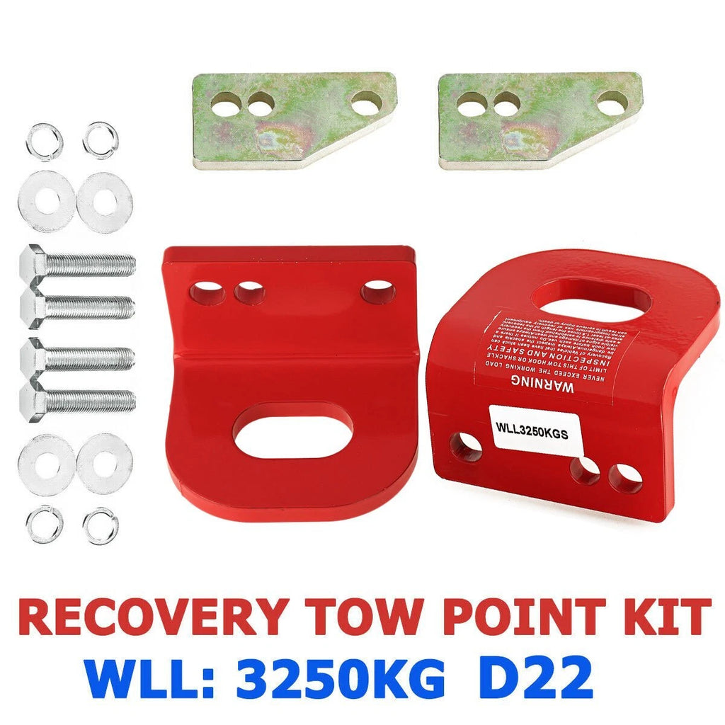 Recovery Tow Point Kit Heavy Duty 3250KG Hitch For Nissan Navara D22 H/D Pair AU