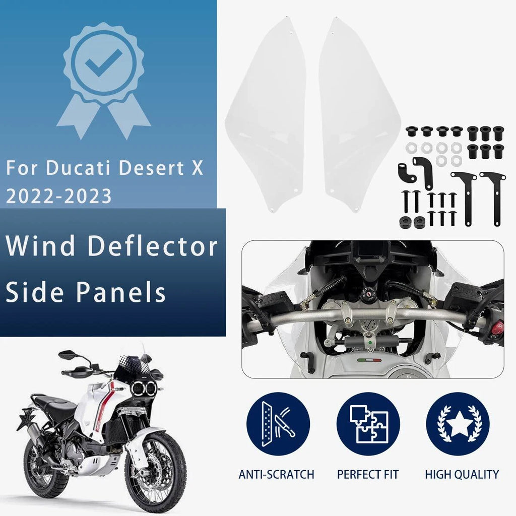 Pair Side Spoiler Wind Deflector Fairing Cover For Ducati DesertX Desert X 22-23