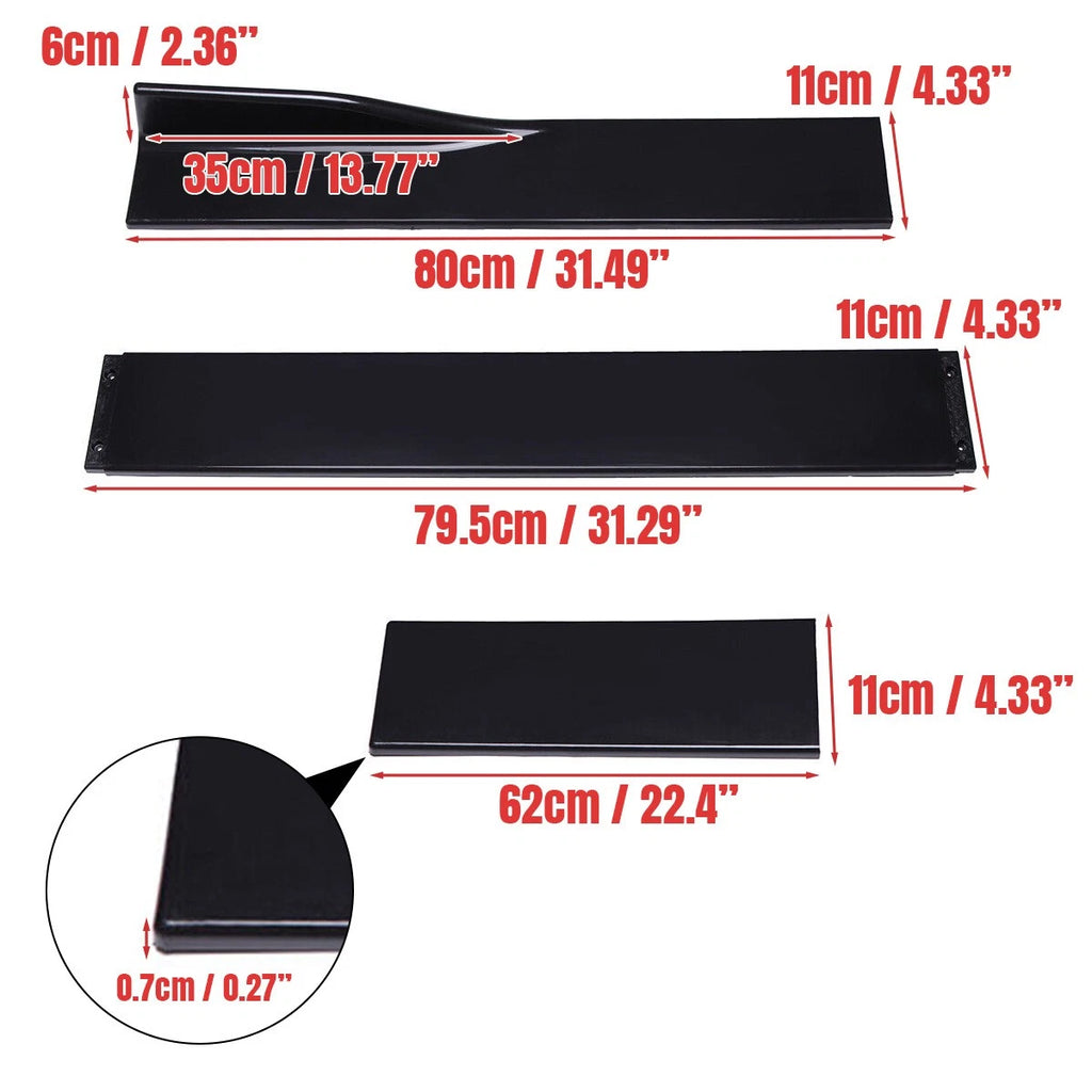 For VW Golf MK5 MK6 MK7 for GTI 2.2M Gloss Black Side Skirt Spoiler Splitter AU