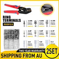 1800PCS Assorted Insulated Electrical Wire Terminal Crimp Connectors Spade