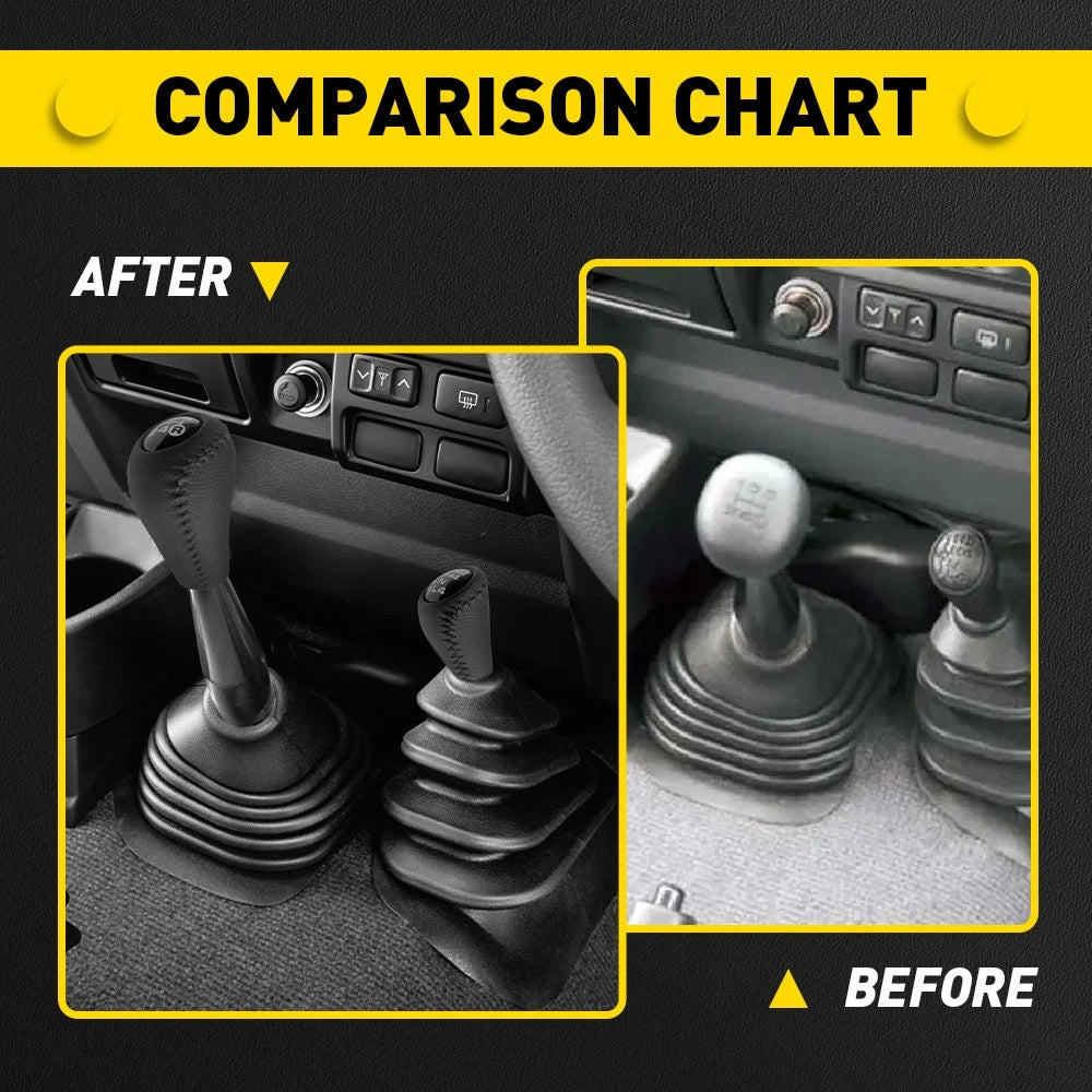 4X FOR TOYOTA LANDCRUISER 70 SERIES LEATHER SHIFT KNOB UPGRADE 76/78/79 SERIES