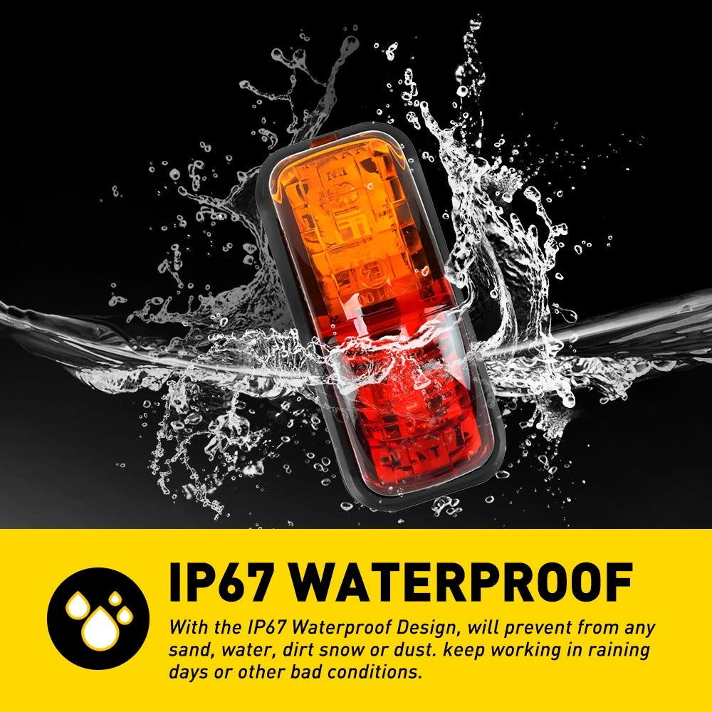 4/10x LED Clearance Lights Side Marker Amber Red Indicators Trailer Truck Lamp.