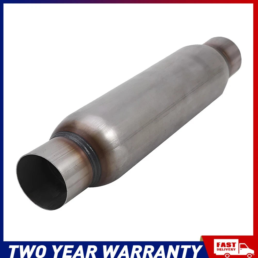 2.5" Inch Megapower Exhaust Hotdog Resonator Muffler Glass Pack 12" Long High AU