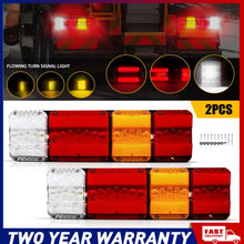 Load image into Gallery viewer, 2x Trailer tail lights 244 LED Stop Tail Light Kit Sequential Caravan Boat Truck