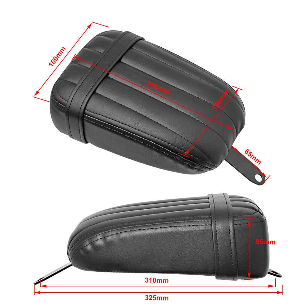 Rear Passenger Seat Cushion for Harley Softail Street Bob 2018-23 Black Seat Pad