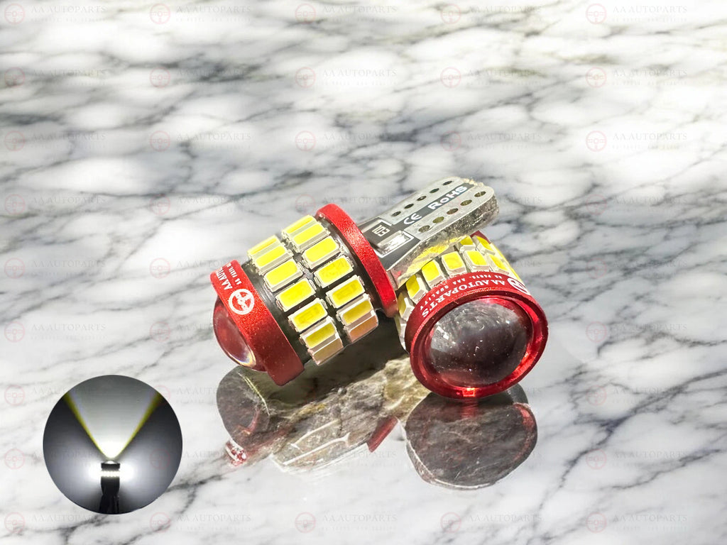 T10 LED Projector Parker Wedge Bulb Pair 2x Cold White for Ford Falcon