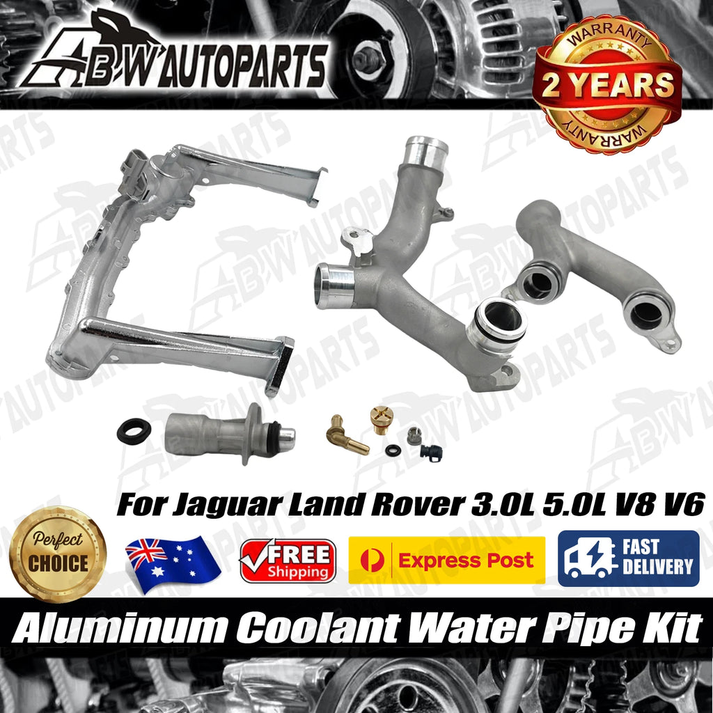 Aluminum Coolant Water Pipe Kit For Jaguar F-Type Land Rover LR4 3.0L V6 5.0L V8