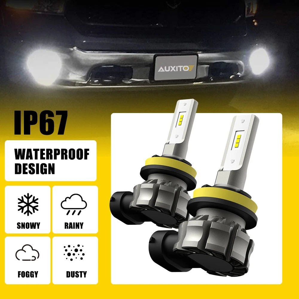 2x H11 H9 LED Headlight Globe Kit Bulbs Low High Beam Super White Waterproof AU
