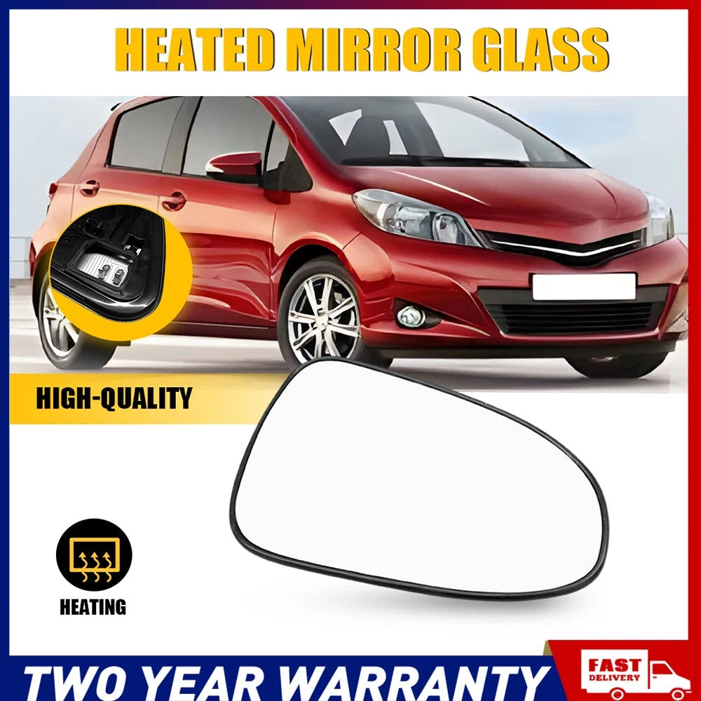 RIGHT SIDE MIRROR GLASS HEATED WITH BACK PLATE FOR TOYOTA YARIS 2012 2013-2017