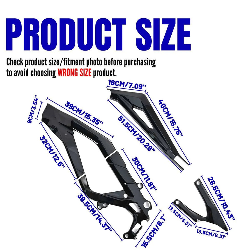 For Sur Ron Light Bee X Gloss Black Frame Guard Fairing Body Kit with Graphics