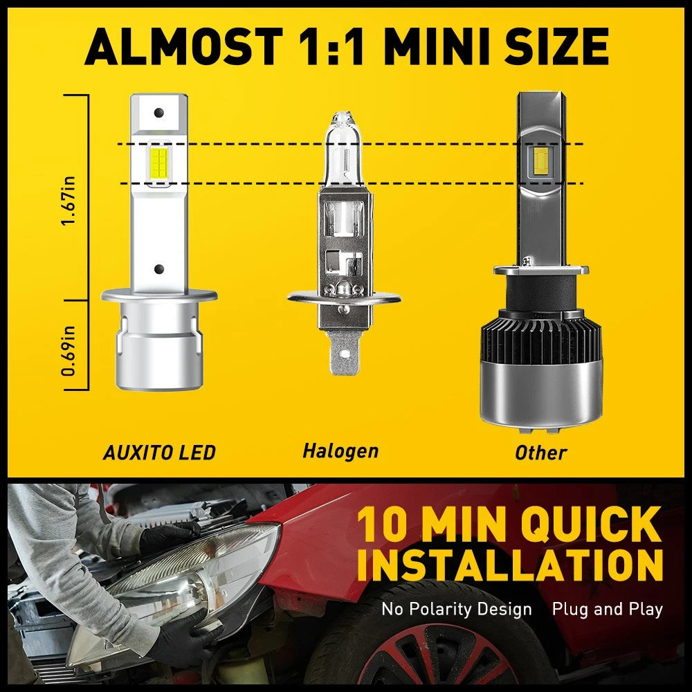 2/4/8x H1 LED 120W Xenon-White 6500k Halogen Car Head Light Lamp Globes Bulb 12V