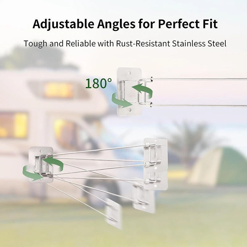 Camper RV Shower Corner Storage Bar Adjustable for Trailers Campers Bathroom ST