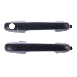 Set of 2 FRONT LEFT + RIGHT Door Handle Outer Black for Hyundai i30 FD 07-12