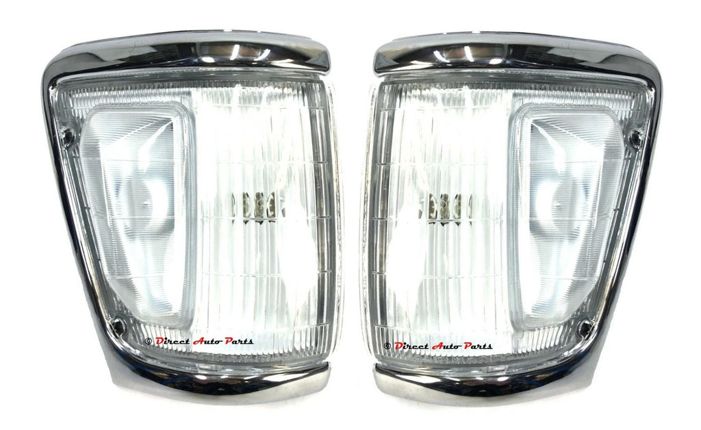 CORNER LIGHT INDICATOR BLINKER LAMP (CHROME) for TOYOTA HILUX 4X4 1991-1997 PAIR