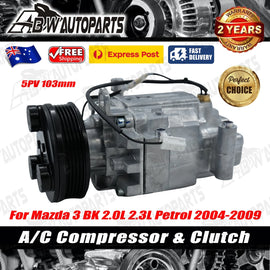 Air Con A/C AC Compressor for Mazda Mazda3 BK 2.3L Petrol L3-VE 07/2006-03/2009