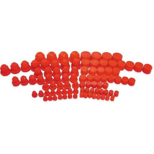 Aeroflow AF98-2025 96-piece plastic dust cap and plug kit for -3AN to -20AN fittings