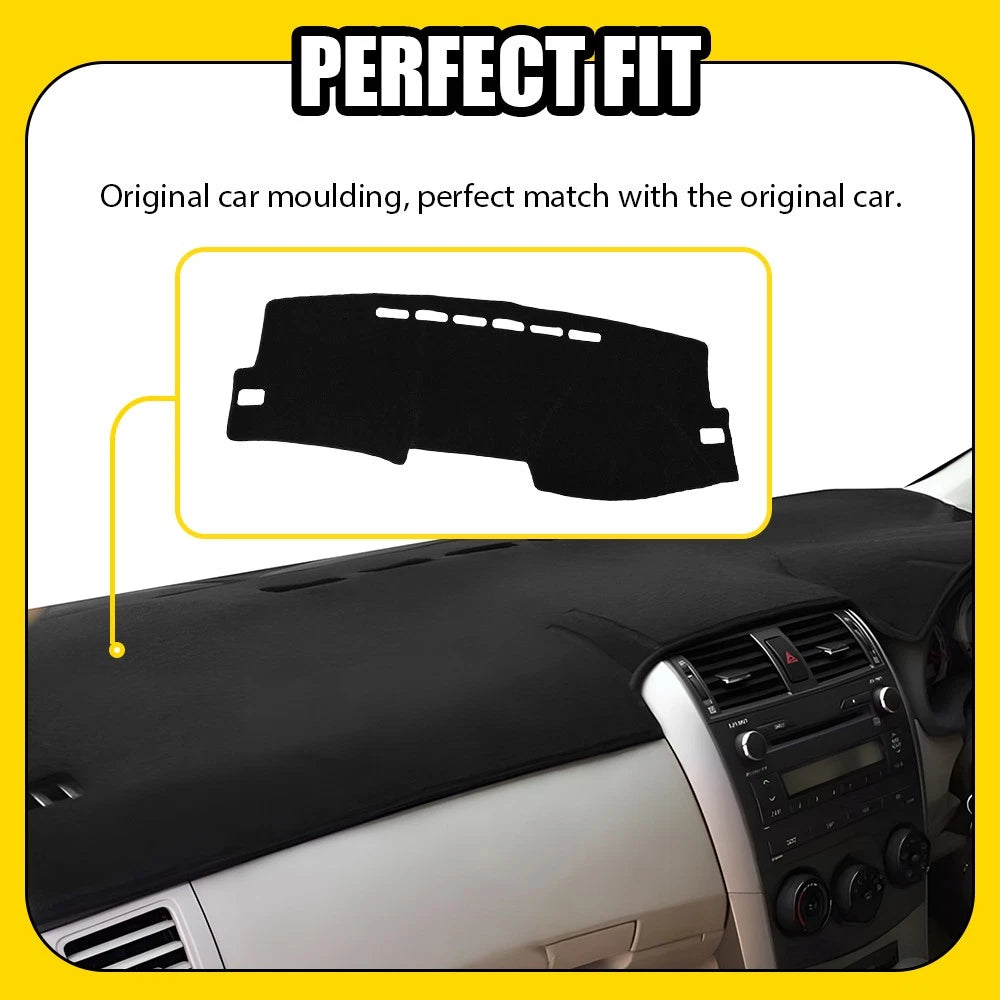 Dashboard Cover Dash Mat for Toyota Corolla Axio Fielder 2007-2012 RHD
