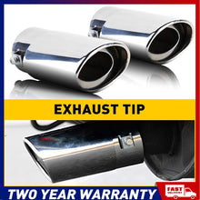 Load image into Gallery viewer, 2x Stainless Steel Exhaust Trim Tip Muffler Chrome Tail Universal Car Stright