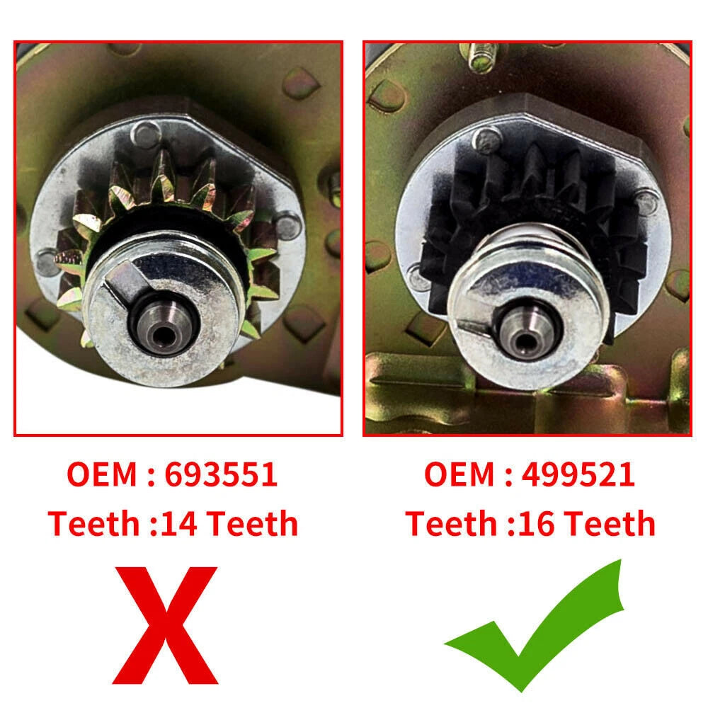Starter Motor Replace for Briggs & Stratton 8HP-13HP MOTORS Ride on Mower 795121